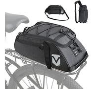 VERTAST Alforja de bicicleta para portaequipajes, volumen 8L, impermeable, con correa para el hombro, función mochila, color negro 2