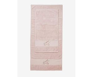 Vertbaudet - Toalla de baño, diseño de unicornio, color rosa claro