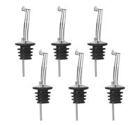 Vertedor de Acero Inoxidable,6pcs Vertedor para Botellas Dispensador Tapon Vino Dosificador Aceite, para Bebidas, Cócteles, vinagre,Aceite, y Vino