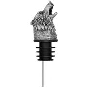 Vertedor de vino Wolf Head - Boquilla aireadora de aleación de zinc | Tapón de botella de animales, tapón de decantador de licor, accesorio de bar único, regalo para amantes del vino y fiestas