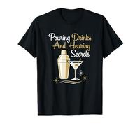 Verter Bebidas y Secretos auditivos Camarero Profesional Camiseta