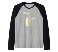 Verter Bebidas y Secretos auditivos Camarero Profesional Camiseta Manga Raglan