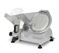 VERTES Cortadora de fiambres gastro, eléctrica con 250W, cuchilla con 300mm de diámetro, grosor de corte de 0 a 15mm, cortadora de fiambres multiusos con carcasa de aluminio, incl. piedra de afilar