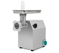 VERTES Picadora de carne Eléctrica, acero inoxidable, 1100W, 220 kg/h, tamaño 12, profesional para catering, 2 bandejas de alimentación, 4 discos perforados, 2 cuchillas, marcha adelante, marcha atrás
