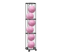 Vertical Ball Racks - Basketball Organizer Rack, Ball Display Rack | Bedroom Basketball Storage Solution with Three-Layer Metal Frame, Gymnasium Multi-Ball Storage Rack for Rooms Gym Gymnasium