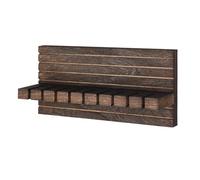 Vertical Belt Organizer, Wall-Mounted 11 Inch Wooden Rack with High Capacity Hooks, Modern Style Bedroom Gear, Professional Grade Hanger for Closet, Tie & Belt Storage for Adults Women Men