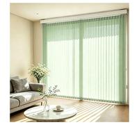Vertical Blinds for Sliding Glass Doors 110 70 140 170 190 210 260 cm, Light Filtering Fabric Window Blind, Privacy Vertical Windows Cordless Shades for Room Dividers(Verde claro,120cmWx130cm)