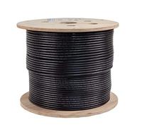 Vertical Cable Cat6 a, apantallamiento doble chaqueta, Direct entierro, 1000 m, negro, Bulk Cable Ethernet