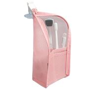Vertical Cosmetic Caddy - Desktop Access, Slim Folding Kit with Swivel Hook, Waterproof Oxford Fabric, Easy Clean Inner Lining, Necessity Grooming Carrier for Shared Dorm Life, rosa, Se référer au