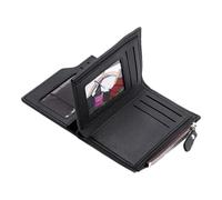 Vertical Credit Card Holder with Money Clip, Zipper Wallet for Men, Multi-Card Small Wallet, Compact Zipper Card Case, Snap Button Wallet, Secure Card and Cash Holder for Everyday Carry, Negro,