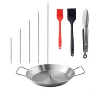 Vertical para acero Inoxidable para Asador Giratorio Al Pastor Shawarma Gyros Kebab Horno Barbacoa 35x23cm(2)