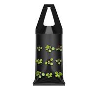 vertical para plantas de fresa - 22 x 54 cm, colgante de 9 orificios, de cultivo de polietileno, contenedor de jardín invertido montado en el mango, diseño duradero negro | valla de