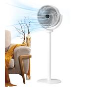 Vertical Pedestal Fan - Adjustable Height 3-in-1 Desk Floor Fan | USB