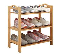 Vertical Shoe Rack Wooden Shoe for Small Spaces DIY Space-Saving Shoe Tower Slim High Storage Solution for Entryway Bedroom Corner Garage(A,25x50x47cm(10x20x19inch))