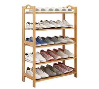 Vertical Shoe Rack Wooden Shoe for Small Spaces DIY Space-Saving Shoe Tower Slim High Storage Solution for Entryway Bedroom Corner Garage(A,25x60x87cm(10x24x34inch))