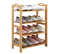 Vertical Shoe Rack Wooden Shoe for Small Spaces DIY Space-Saving Shoe Tower Slim High Storage Solution for Entryway Bedroom Corner Garage(A,25x50x67cm(10x20x26inch))