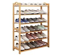 Vertical Shoe Rack Wooden Shoe for Small Spaces DIY Space-Saving Shoe Tower Slim High Storage Solution for Entryway Bedroom Corner Garage(A,25x70x105cm(10x28x41inch))