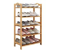 Vertical Shoe Rack Wooden Shoe for Small Spaces DIY Space-Saving Shoe Tower Slim High Storage Solution for Entryway Bedroom Corner Garage(A,25x50x87cm(10x20x34inch))