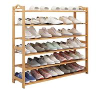 Vertical Shoe Rack Wooden Shoe for Small Spaces DIY Space-Saving Shoe Tower Slim High Storage Solution for Entryway Bedroom Corner Garage(A,25x100x105cm(10x39x41inch))
