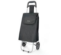 VERTICAL STUDIO Carro de la compra de 35 litros - Plegable, ligero y resistente, con estructura de aluminio, bolsillo con cremallera y cierre de , hasta 25 kg de carga, plegable y extraíble (negro)