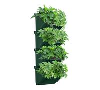Vertical Wall Planters - Self Watering Holders, 4-Piece Set with Drainage Holes, Compact Resin, Breathable Mesh Design, for Patio Planting Decor Plants Cherry