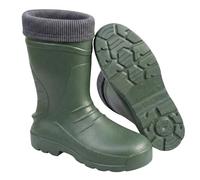 VERTO Botas de goma EVA para hombre, calcetines interiores de forro polar hasta -30 °C, caña alta, suela SRC antideslizante con perfil a prueba de pisadas, verde, 44 EU
