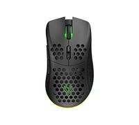 Vertux Ratón Gaming Inalámbrico, 7 Botones Programables, Sensor Óptico 16000 dpi, Recargable, Ajustable con LED RGB, 1000Hz, Ratón Gaming Dual, Diseño Honeycomb Ergonómico, PC/Mac/Portátil, Ammolite