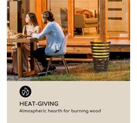 Verus Brasero de acero Base estable Resistente Negro Blumfeldt