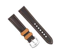 Veruying 18mm/20mm/22mm Reemplazo de correa de reloj de piel de vaca sin grano vintage para relojes mecánicos