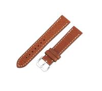 Veruying 20mm/22mm Reemplazo de correa de reloj de piel de vaca italiana gruesa con patrón de lichi hecho a mano Vintage
