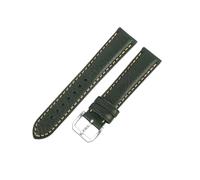 Veruying 20mm/22mm Reemplazo de correa de reloj de piel de vaca italiana gruesa con patrón de lichi hecho a mano Vintage