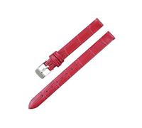 Veruying 8/10/12/14/16mm Reemplazo de correa de reloj de piel de vaca para mujer, suave y ligera, con patrón de bambú