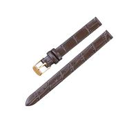 Veruying 8/10/12/14/16mm Reemplazo de correa de reloj de piel de vaca para mujer, suave y ligera, con patrón de bambú