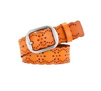 Veruying Cinturón de piel de vaca hueco vintage para mujer, 105-120cm, para vaqueros