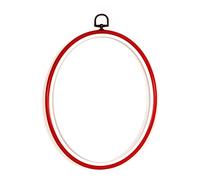 Vervaco Bastidor para Bordar Plastico Rojo ca. 12 x 17 cm Aros De Bordado Materiales Punto De Cruz Accesorios Decorativos Creativas Manualidades DIY Adultos