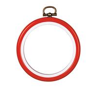 Vervaco Bastidor para Bordar Plastico Rojo ca. 20 cm Aros De Bordado Materiales Punto De Cruz Accesorios Decorativos Creativas Manualidades DIY Adultos Marco, 10 x 1 x 14 cm