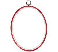Vervaco Bastidor para Bordar Plastico ROJOca. 20 x 25 cm Aros De Bordado Materiales Punto De Cruz Accesorios Decorativos Creativas Manualidades DIY Adultos, Rojo