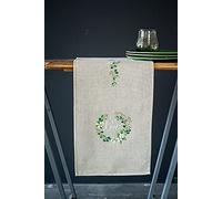 Vervaco Bordado Punto De Cruz Contado Camino De Mesa Kit Amor Decoracion para Manualidades Principiantes Completo DIY Adultos Set Creativo Regalo ca. 29 x 102 cm, Multicolor