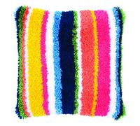 Vervaco Cojín: Rayas, Lienzo Acrílico Poliéster Algodón, écru, ca. 40 x 40 cm / 16" x 16"