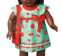 Vervaco Dress Your Doll Kit Costura Vestidos Muñecas Cecily Strawberry Kit De Diseño De Moda para Niñas Telas Bonitas para Manualidades Costura para Principiantes Fashion Design Set