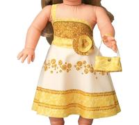 Vervaco Dress Your Doll Kit Costura Vestidos Muñecas Nataly Gold Kit De Diseño De Moda para Niñas Telas Bonitas para Manualidades Costura para Principiantes Fashion Design Set