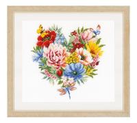 Vervaco Juego de punto de cruz corazón de la flor, patrón de conteo