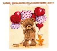 VERVACO Kit Alfombra Gancho De Pestillo Alfombras De Habitacion JOLIES Ballons DIY Manualidades Adultos Set Creativo Regalo Bordado Kit Principiantes ca. 55 x 60 cm Latch Hook Embroidery