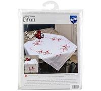 Vervaco Kit Bordado Camino De Mesa Set Completo Bordado Tela Impresa Duendes DE Navidad Decoracion para Manualidades DIY Adultos Set Creativo Regalo ca. 40 x 100 cm Embroidery