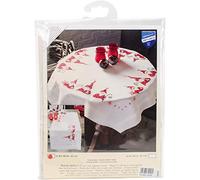 VERVACO Kit Bordado Camino De Mesa Set Completo Bordado Tela Impresa GNOMOS DE Navidad Decoracion para Manualidades DIY Adultos Set Creativo Regalo ca. 40 x 100 cm Embroidery