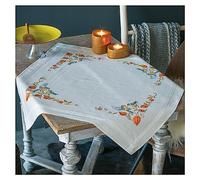 Vervaco Kit Bordado Mantel Set Completo Bordado Tela Impresa HERRERILLOS Y ALQUEQUENJES Decoracion para Manualidades Principiantes Completo DIY Adultos Set Creativo Regalo ca. 80 x 80 cm Embroidery