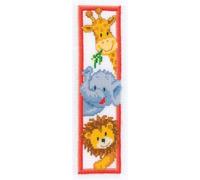 VERVACO Kit Bordado Punto De Cruz Contado Marcapáginas Manualidades Animales Set Completo De Bordado para Principiantes Regalo para Amante De Libros ca. 6 x 20 cm Cross Stitch