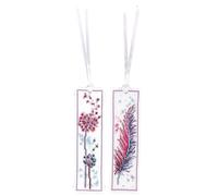 VERVACO Kit Bordado Punto De Cruz Contado Marcapáginas Manualidades DIENTE DE LEÓN JUEGO DE 2 Set Completo De Bordado Para Principiantes Regalo Para Amante De Libros ca. 6 x 20 cm Cross Stitch