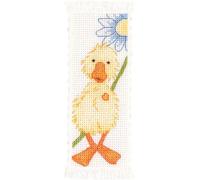 VERVACO Kit Bordado Punto De Cruz Contado Marcapáginas Manualidades PALOMITAS DE MAÍZ Set Completo De Bordado Para Principiantes Regalo Para Amante De Libros ca. 4 x 11 cm Cross Stitch