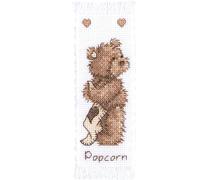 VERVACO Kit Bordado Punto De Cruz Contado Marcapáginas Manualidades Palomitas Set Completo De Bordado para Principiantes Regalo para Amante De Libros ca. 4 x 11 cm Cross Stitch